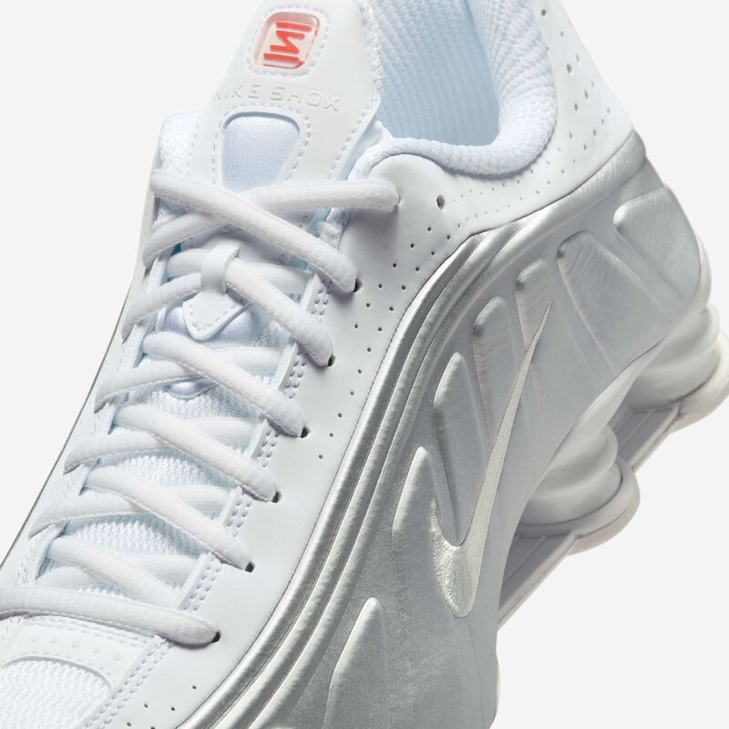 Nike Shox R4, Blanco/Mtlc Plata-Blanco- Carmesí, hi-res