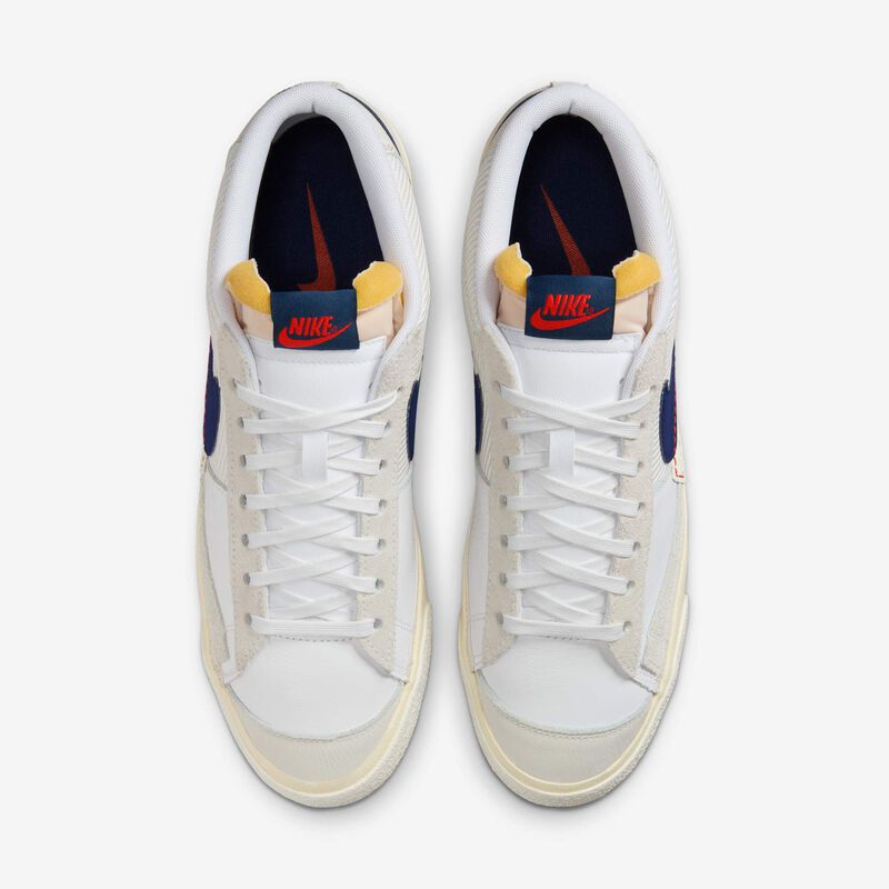 Nike Blazer Low Pro Club, Blanco/Rojo Picante/Fantasma/Azul Marino Medianoche, hi-res
