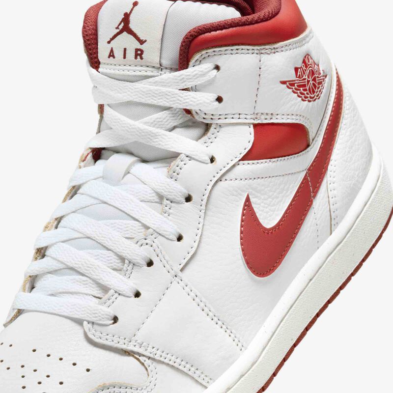 Air Jordan 1 Mid SE, Blanco/Langosta-Duna Rojo-Vela, hi-res