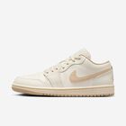 Air Jordan 1 Low, Vela/Marfil Pálido/Ratán, hi-res