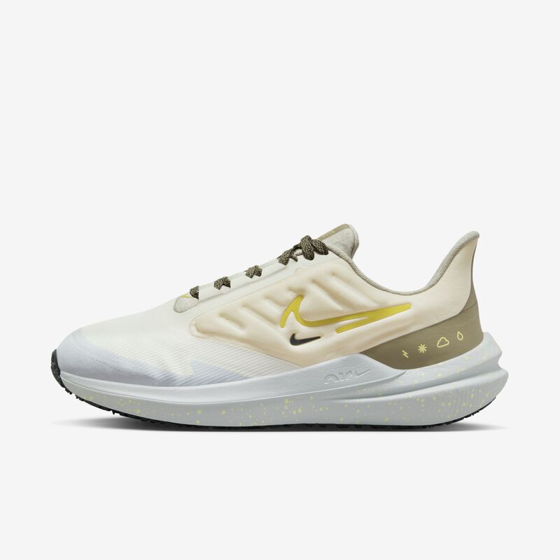 Nike Air Winflo 9 Shield, Marfil pálido/Oliva neutro/Mar de cristal/Alto voltaje, hi-res