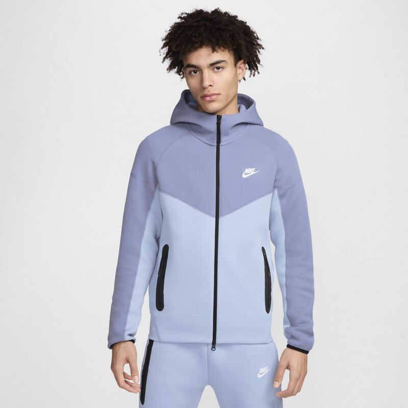 Nike Sportswear Tech Fleece Windrunner, Azul Marino Claro/Pizarra Ceniza/Blanco, hi-res
