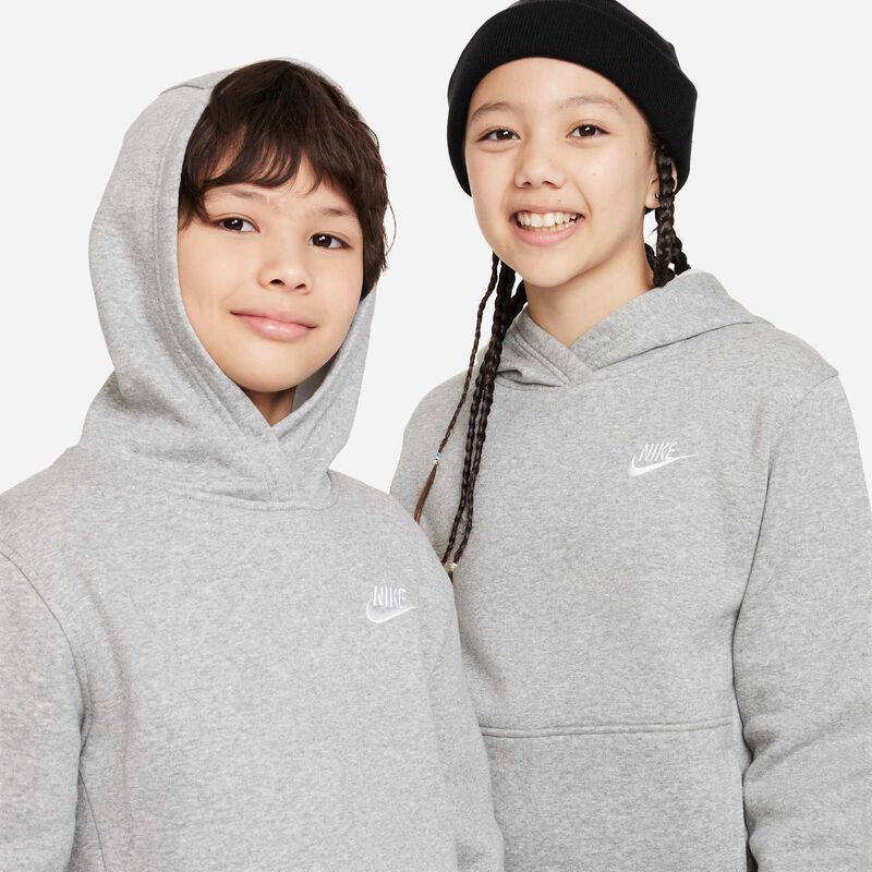 Nike Sportswear Club Fleece, Gris Oscuro Jaspeado/Blanco, hi-res