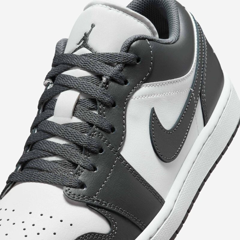 Air Jordan 1 Low, Gris Hierro/Blanco Cumbre, hi-res