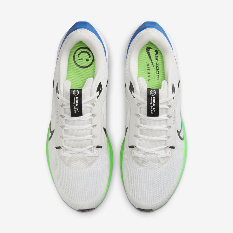 Nike Pegasus 40, Tinte Platino/Blanco/Impacto Verde/Negro, hi-res