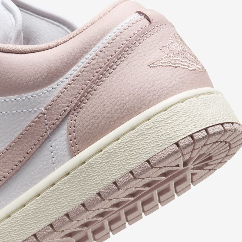 Air Jordan 1 Low, Blanco/Rosa Oxford-Vela, hi-res