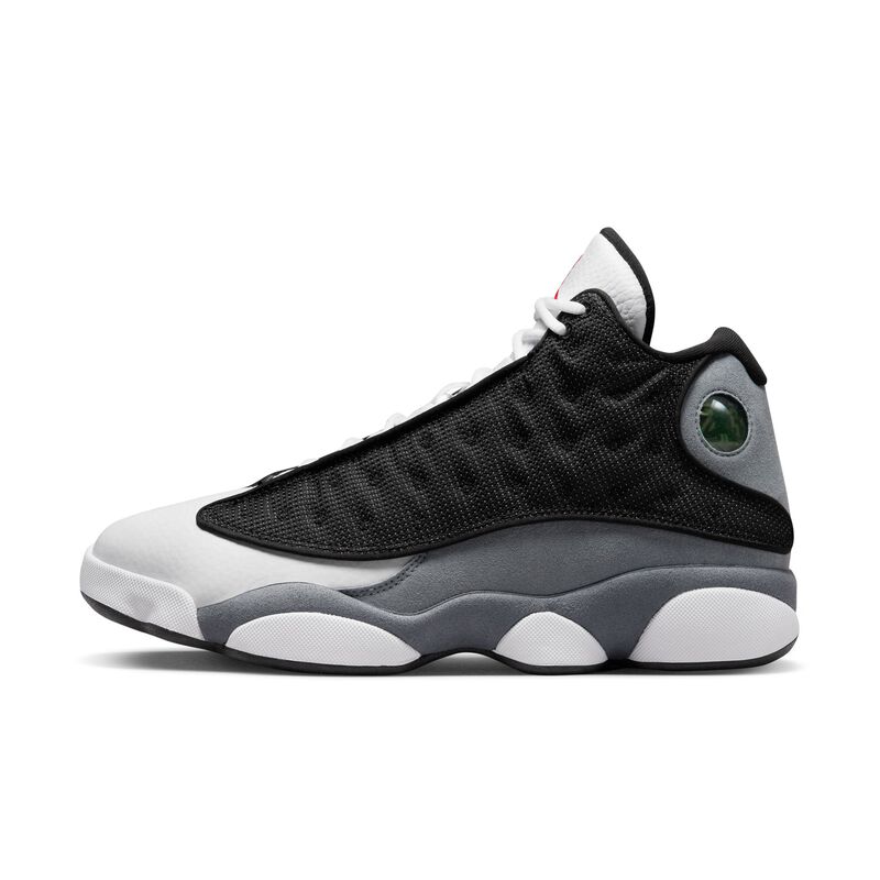 Air Jordan 13 Retro, Negro/Gris Flint/Blanco/Rojo Universitario, hi-res