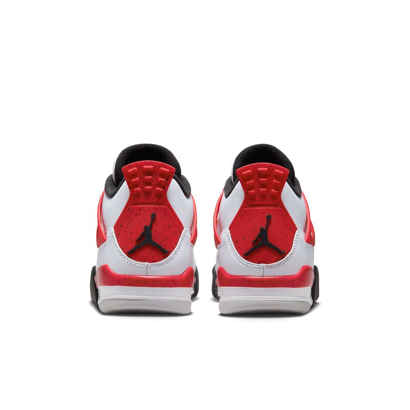 Air Jordan 4 Retro, Blanco/Rojo fuego-negro-gris neutro, hi-res