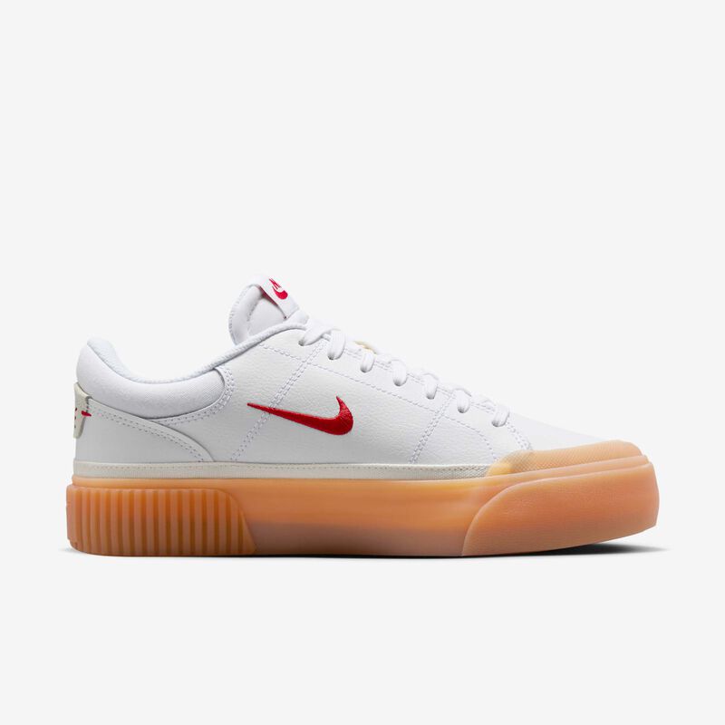 Nike Court Legacy Lift, Blanco/Amarillo Goma/Vela/Rojo Universitario, hi-res