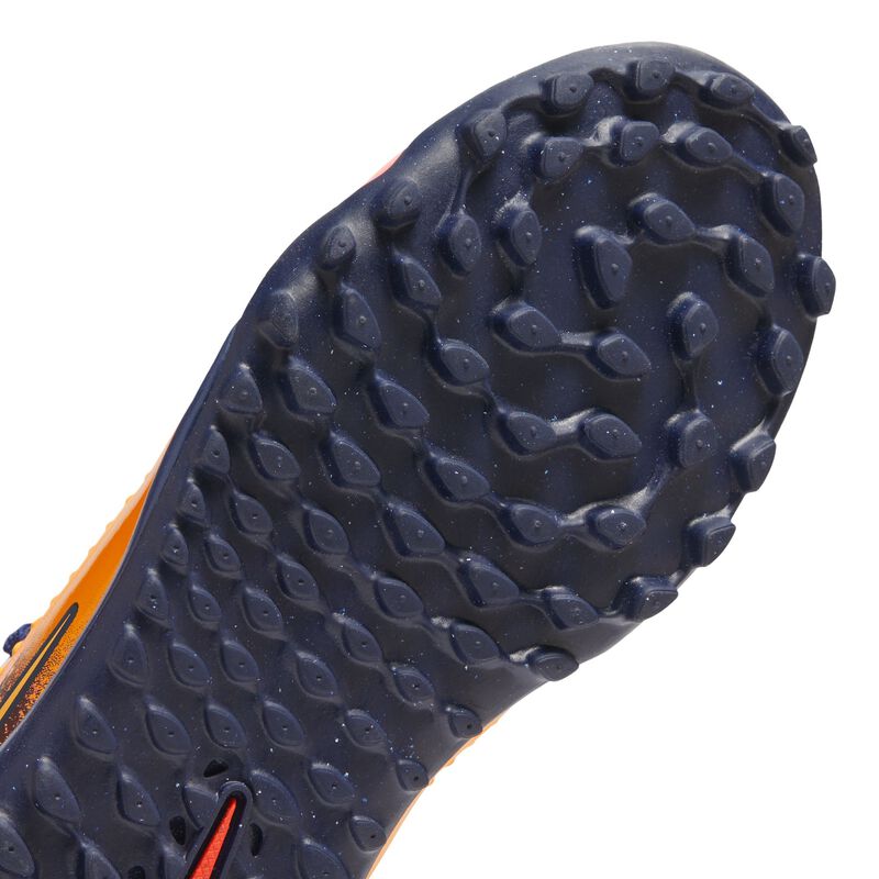 Nike Jr. Phantom 6 Low Academy "Erling Haaland", Naranja láser/Azul vacío/Veneno limón, hi-res