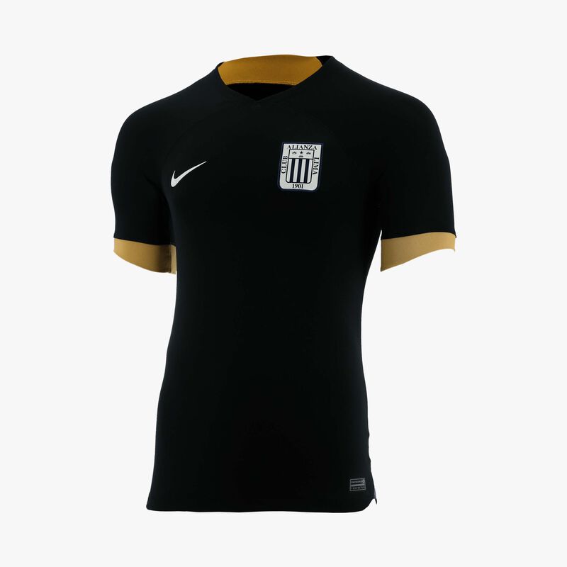 Nike Alianza Lima 2023 Visita, Negro/Dorado, hi-res