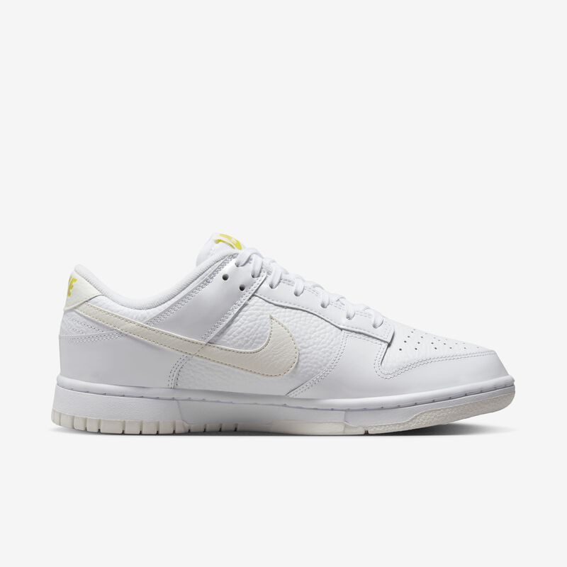 Nike Dunk Low, Blanco/Amarillo opti/Vela, hi-res