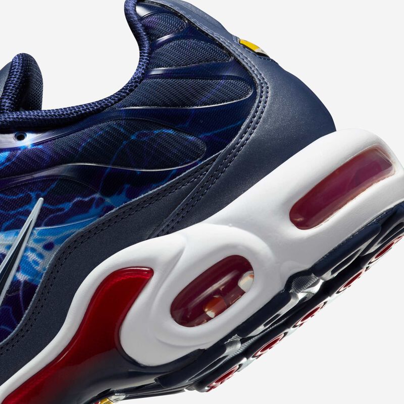 Nike Air Max Plus "Eclair Lightning", Azul Marino Medianoche/Azul Marino Medianoche-Salsa Roja, hi-res