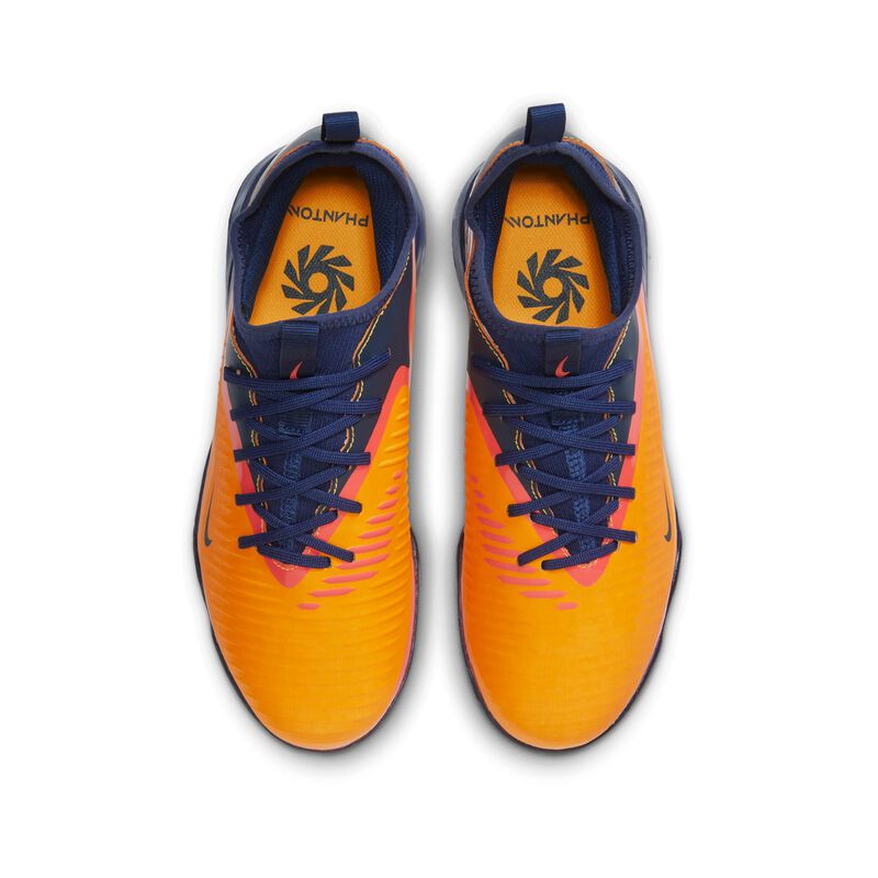 Nike Jr. Phantom 6 Low Academy "Erling Haaland", Naranja láser/Azul vacío/Veneno limón, hi-res