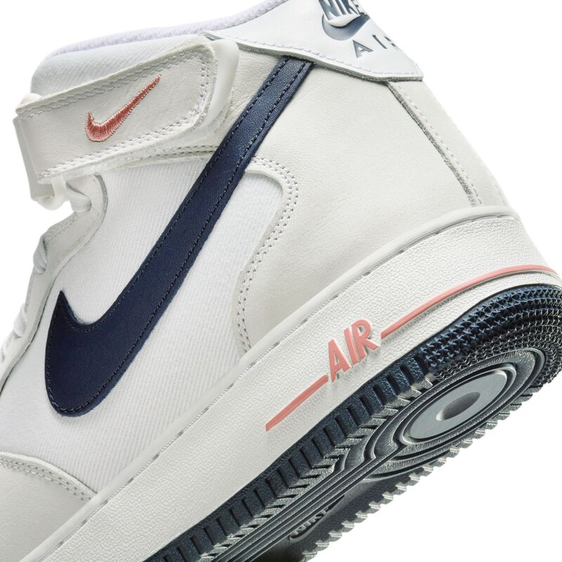 Nike Air Force 1 Mid '07, Polvo De Estrellas Blanco Cumbre/Obsidiana-Rojo, hi-res
