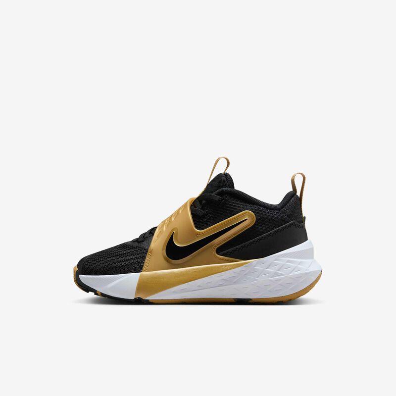 Nike Team Hustle D 12, Negro/Negro-Oro Met&aacute;lico-Blanco, hi-res