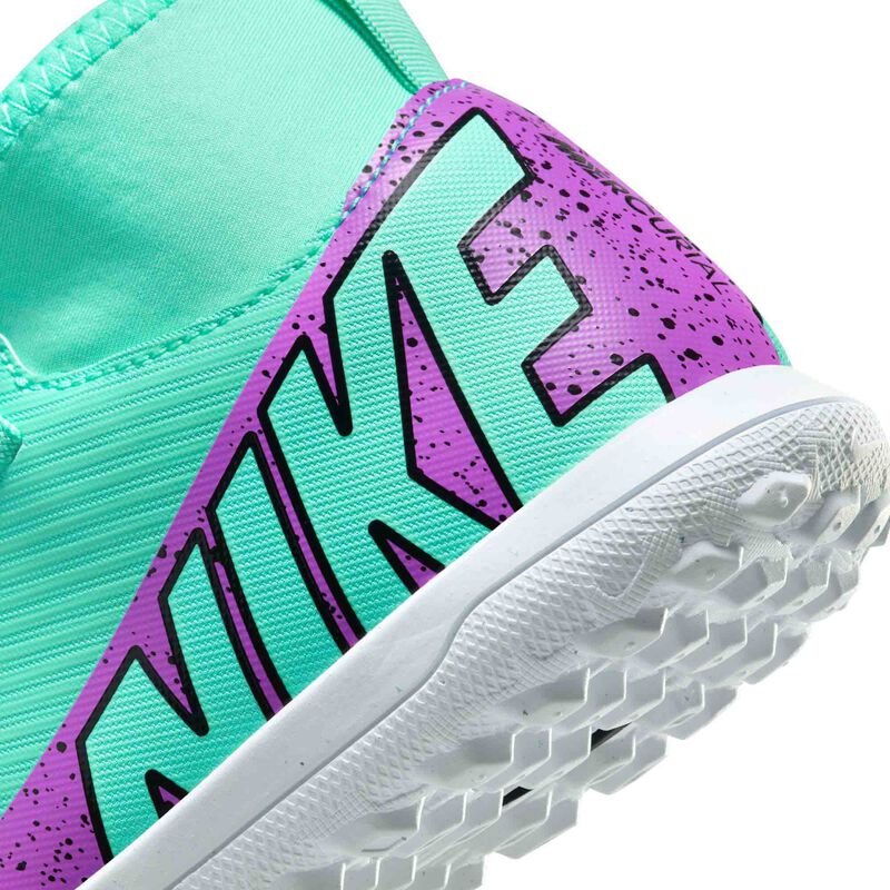 Nike Jr. Mercurial Superfly 9 Club, Hiperturquesa/Negro/Blanco/Sueño fucsia, hi-res