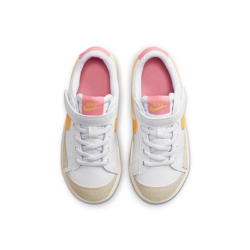 Nike Blazer Low '77, Blanco/Vela/Naranja láser/Oro topacio, hi-res