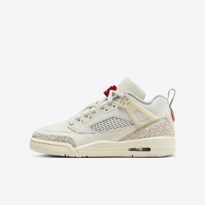 Jordan Spizike Low, Vela/Leche de coco/Arenisca/Rojo universitario, hi-res