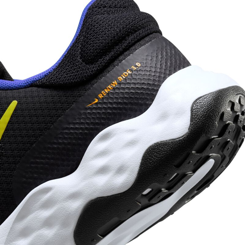 Nike Renew Ride 3, Negro/Azul Racer/Reloj/Alto Voltaje, hi-res