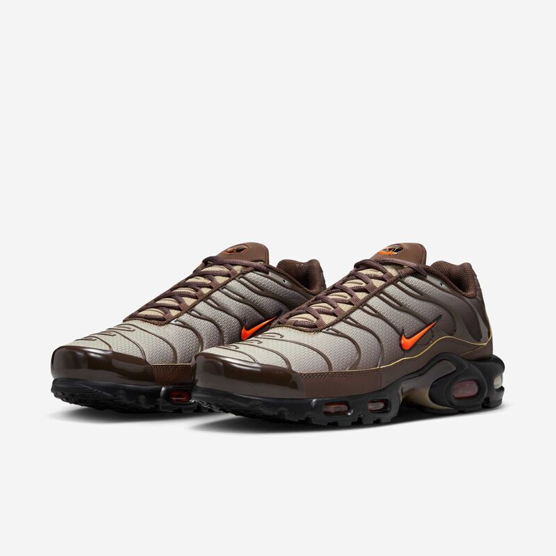 Nike Air Max Plus, Marrón Barroco/Caqui/Negro/Naranja Seguridad, hi-res