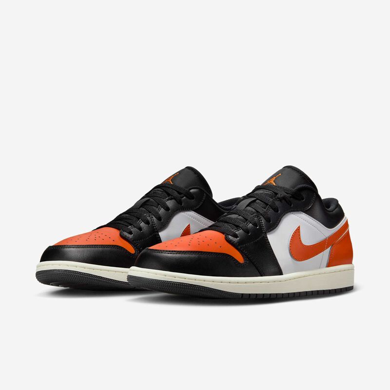 Air Jordan 1 Low, Negro/Blanco/Vela/Estrella de mar, hi-res