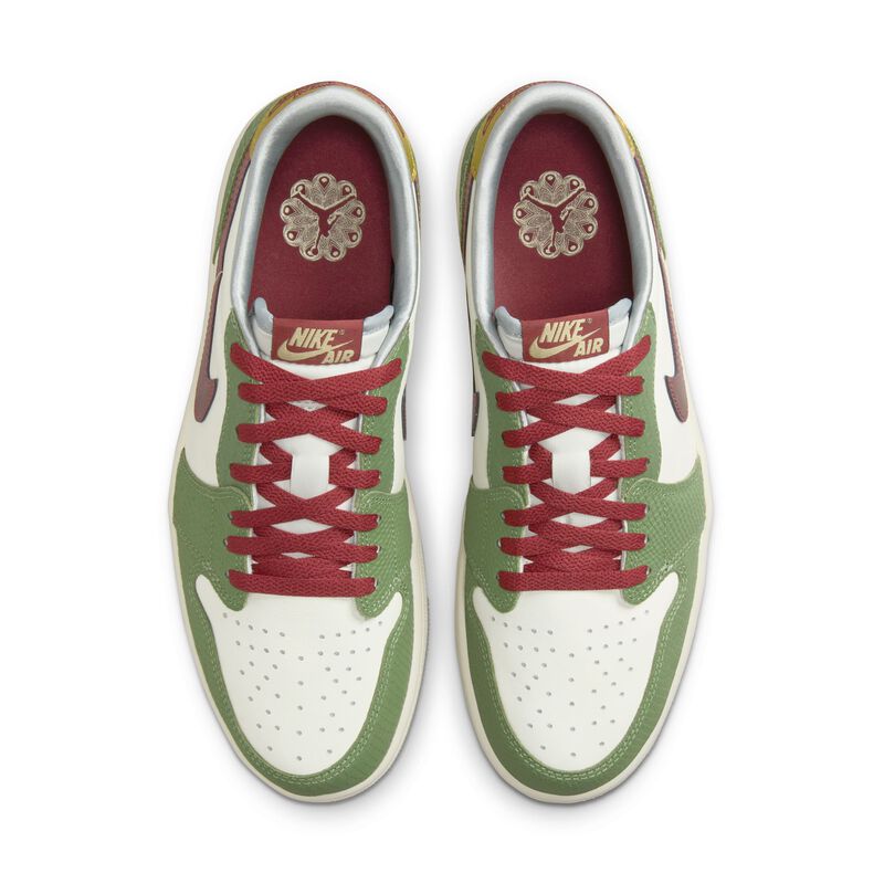 Air Jordan 1 Retro Low OG Lunar New Year, Vela/Verde petróleo/Pumice claro/Cedro, hi-res