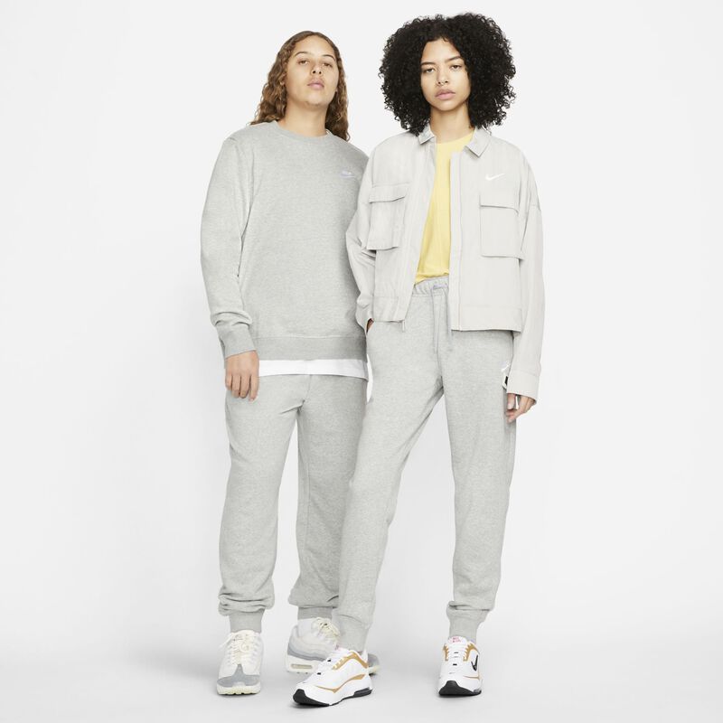 Nike Sportswear Club Fleece, Gris oscuro jaspeado/Blanco, hi-res
