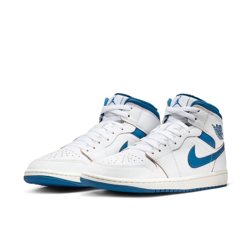 Air Jordan 1 Mid SE, Blanco/Vela/Azul industrial, hi-res