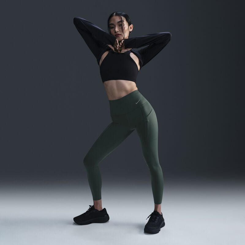 Nike Dri-FIT Go, Verde Vintage/Negro, hi-res