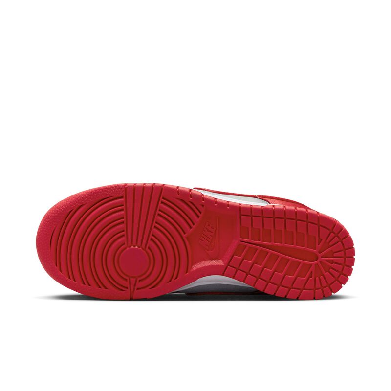 Nike Dunk Low, Gris medio/Blanco/Rojo universitario, hi-res