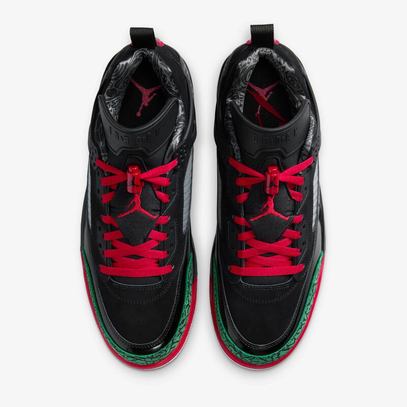 Jordan Spizike Low, Negro/Verde Clásico/Blanco/Rojo Universitario, hi-res