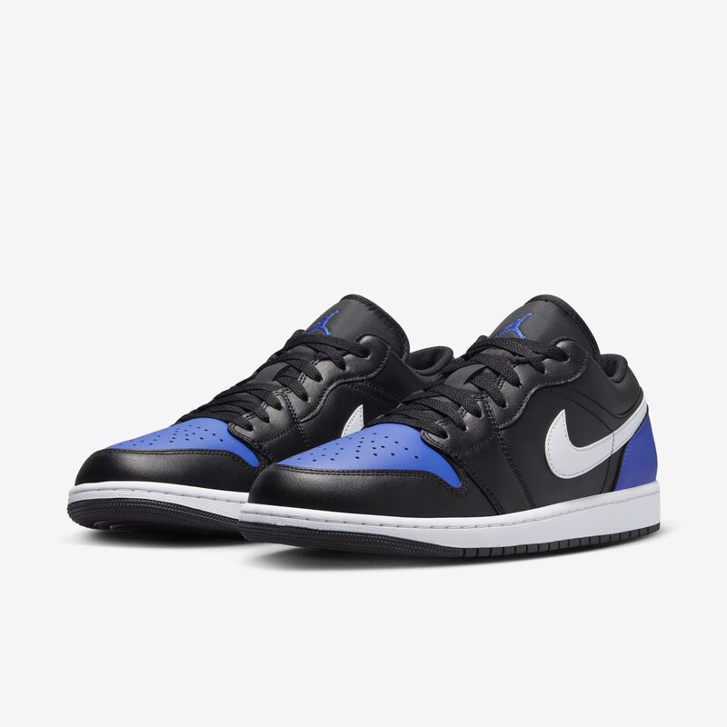 Air Jordan 1 Low, Juego Negro/Blanco-Real, hi-res
