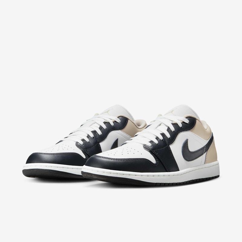 Air Jordan 1 Low, Blanco Cumbre/Ratán/Sombrío Apagado, hi-res