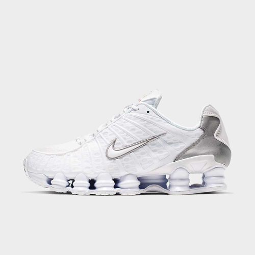 Nike Shox TL, Blanco/Plata Metalizado/Naranja M&aacute;ximo/Blanco, hi-res