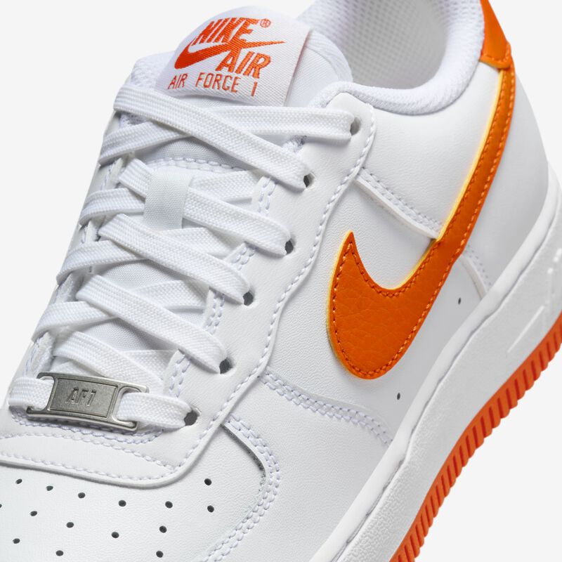 Nike Air Force 1, Blanco/Naranja De Seguridad-Blanco, hi-res