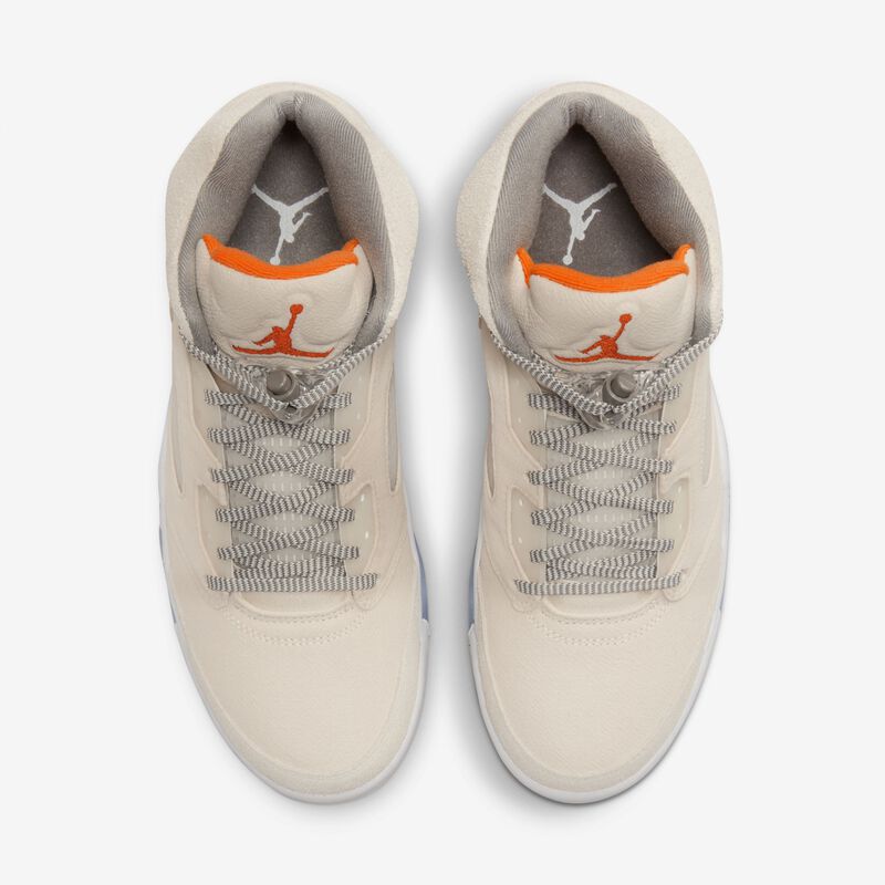 Air Jordan 5 Retro SE Craft, Marrón Orewood claro/Estaño Plano/Vela/Naranja de seguridad, hi-res