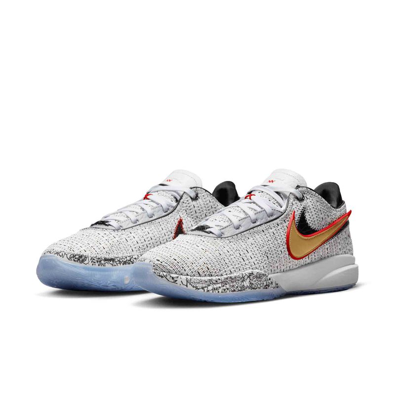 LeBron XX "The Debut", Blanco/Negro/Rojo/Oro metalizado, hi-res