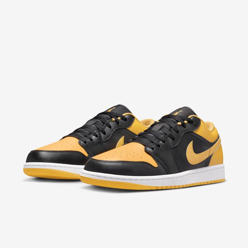 Air Jordan 1 Low, Negro/Blanco/Amarillo Ocre, hi-res