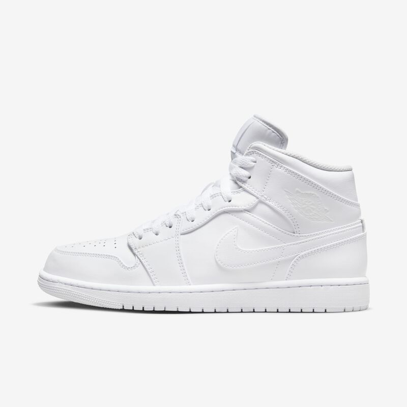 Air Jordan 1 Mid, Blanco/Blanco/Blanco, hi-res