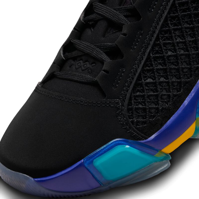 Air Jordan XXXVIII "Aqua", Negro/Concordia brillante/Tono aguamarina/Rojo genuino, hi-res