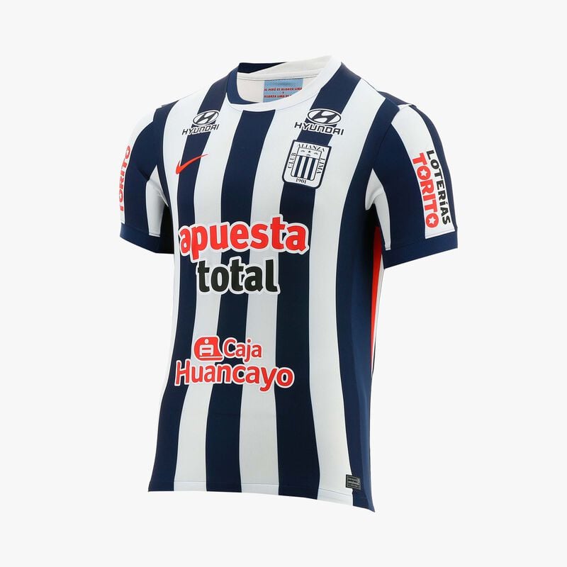 Nike Camiseta Hombre Alianza Lima 2026 Local, Blanco/Azul Marino Medianoche/(Rojo Chile), hi-res