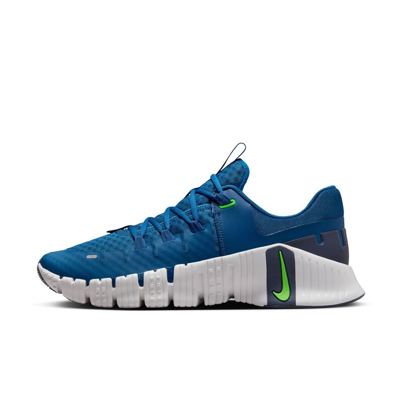 Nike Free Metcon 5, Azul Cancha/Trueno Azul/Tinte Platino/Huelga Verde, hi-res