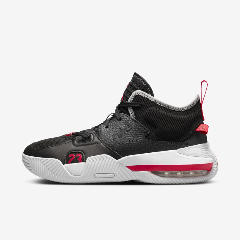 Jordan Stay Loyal 2, Negro/Rojo universitario/Gris lobo/Blanco, hi-res