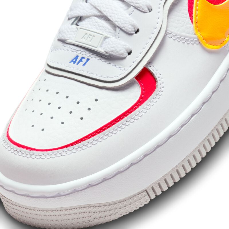 Nike Air Force 1 Shadow, Blanco/Rojo sirena/Polvo fotón/Reloj de sol, hi-res