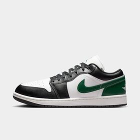 Air Jordan&nbsp;1 Low, Negro/Verde desfiladero/Blanco cumbre, hi-res