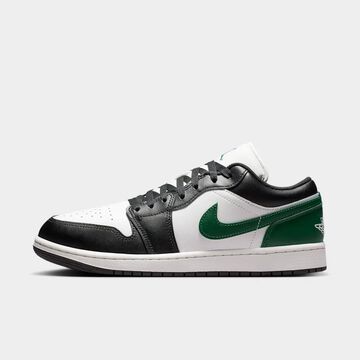 Air Jordan&nbsp;1 Low, Negro/Verde desfiladero/Blanco cumbre, hi-res