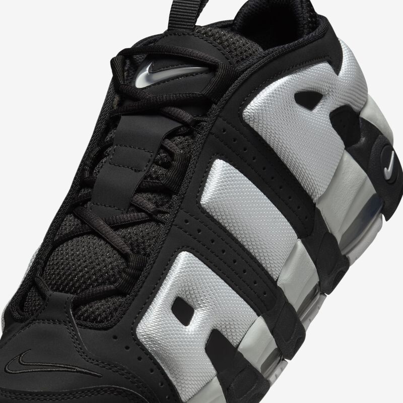 Nike Air More Uptempo Low, Negro/Plata Metalizado/Polvo De Fotones, hi-res