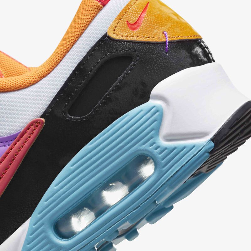 Nike Air Max 90 Futura, Blanco/Sueño fucsia/Azul báltico/Carmesí brillante, hi-res