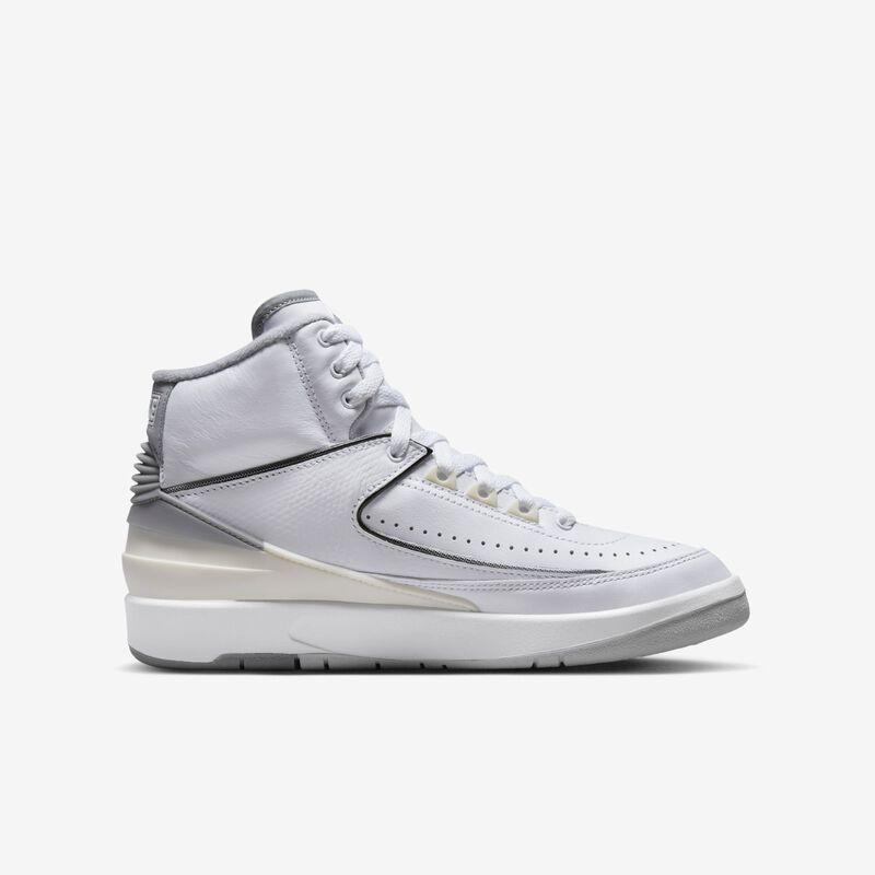 Air Jordan 2 Retro, Blanco/Sail/Negro/Gris cemento, hi-res